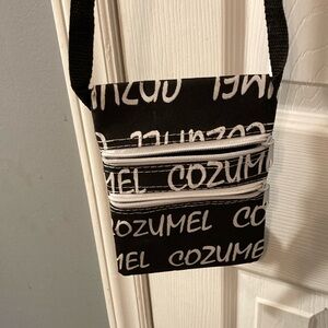 Black and White Cozumel Crossbody Bag